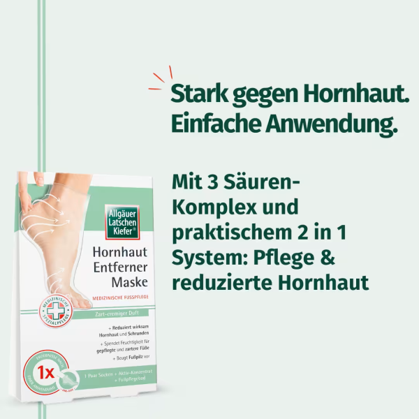 ALLGÄUER LATSCHENKIEFER Hornhaut Entferner Maske Cremig