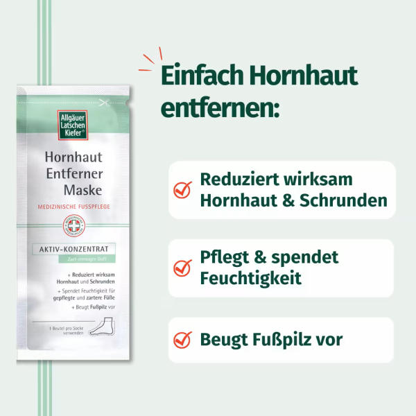 ALLGÄUER LATSCHENKIEFER Hornhaut Entferner Maske Cremig