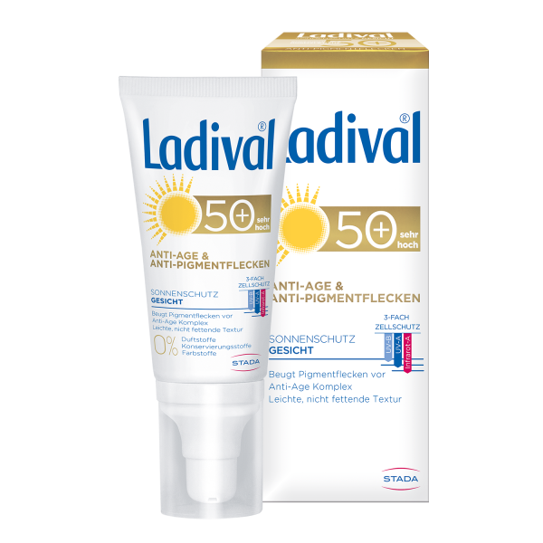 Ladival® Anti-Age und Anti-Pigmentflecken Sonnenschutz Creme LSF 50+